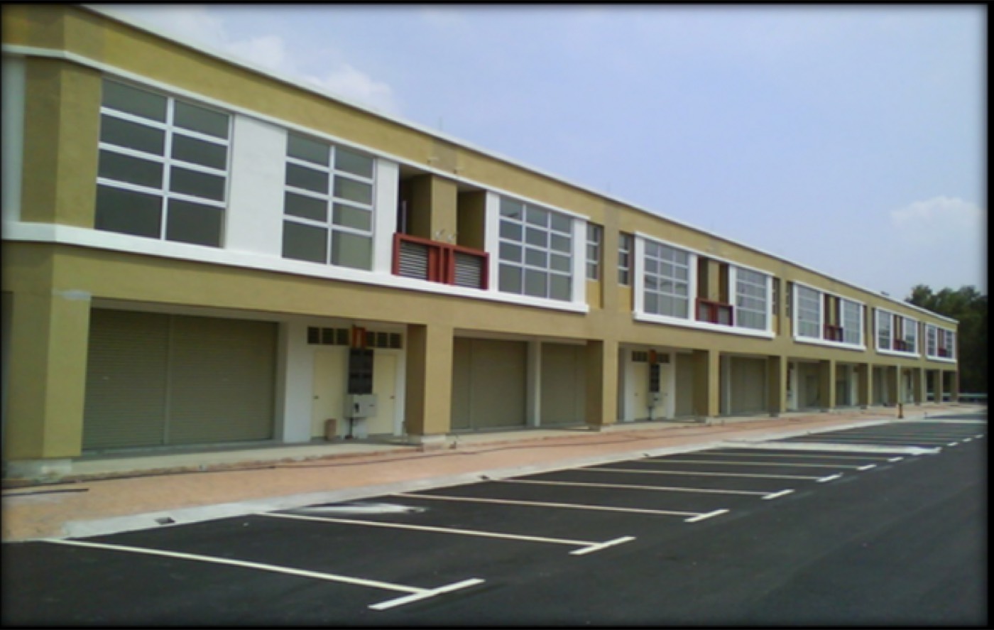 Two-storey shop and office units pictured in the Shah Alam building-work record.